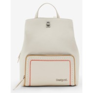 desigual prime sumy backpack white outer part - polyurethane; inner part - polyester