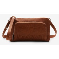 desigual lisa handbag brown outer part - polyurethane; inner part - polyester