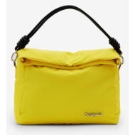 desigual priori loverty 3.0 handbag yellow outer part - polyester; inner part - polyester