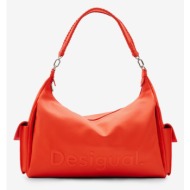 desigual half logo 24 brasilia handbag orange outer part - polyurethane; inner part - polyester