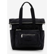 desigual basic modular voyager mini handbag black outer part - polyamide; inner part - polyester