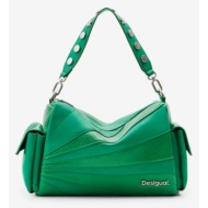 desigual machina habana handbag green outer part - polyurethane; inner part - polyester