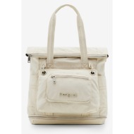 desigual basic modular voyager handbag white outer part - polyester; inner part - polyester