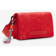 desigual dortmund flap 2.0 handbag red outer part - polyurethane; inner part - polyester