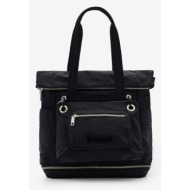 desigual basic modular voyager handbag black outer part - polyester; inner part - polyester