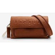 desigual venecia 2.0 handbag brown outer part - polyurethane; inner part - polyester