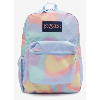 jansport cross town backpack blue outer part - polyester;