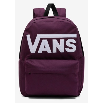 vans old skool drop v backpack red 100% polyester