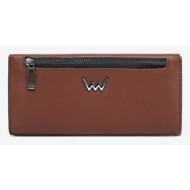 vuch folly wallet brown genuine leather