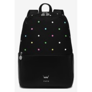 vuch zane dotty black backpack black outer part - 80% polyester, 20% polyurethane; inner part - 100%