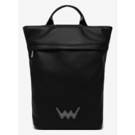vuch glenn v black backpack black outer part - artificial leather; inner part - polyester
