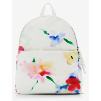 desigual liquidflower mombasa mini backpack white 100%