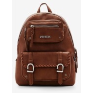 desigual omnia mombasa multi backpack brown outer part - 100% polyurethane; inner part - 100% polyes