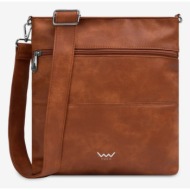 vuch prisco brown cross body bag brown outer part - artificial leather; inner part - polyester