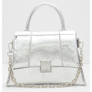 aldo kindra handbag silver outer part - polyurethane;