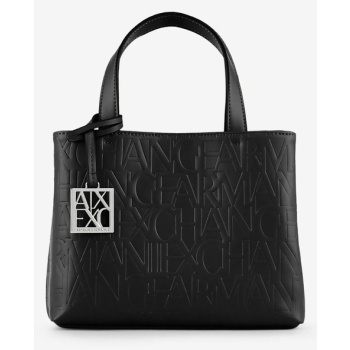 armani exchange handbag black artificial leather