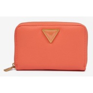 guess cosette wallet orange polyurethane