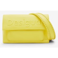 desigual venecia 2.0 handbag yellow polyurethane