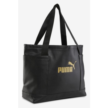 puma core up large shopper bag black polyurethane