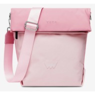 vuch mirelle cross body bag pink 100% recycled oxford