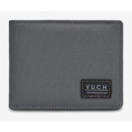 vuch milton grey wallet grey genuine leather, recycled oxford