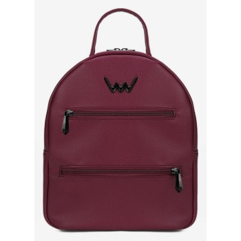 vuch dario wine backpack red artificial leather