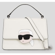karl lagerfeld ikonik 2.0 leather handbag white cowhide