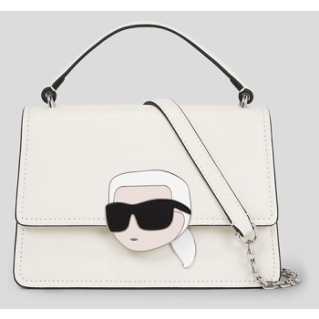 karl lagerfeld ikonik 2.0 leather handbag white cowhide σε προσφορά