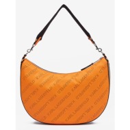 karl lagerfeld moon md shoulderbag handbag orange recycled polyurethane