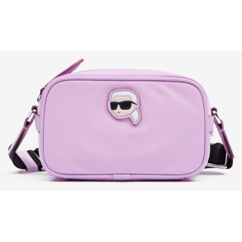 karl lagerfeld ikonik 2.0 nylon camera bag handbag violet