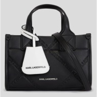 karl lagerfeld skuare sm embossed handbag black polyurethane