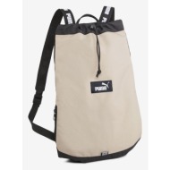 puma evoess smart backpack beige polyester, recycled polyester