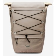 vuch elion backpack beige outer part - 50% polyurethane, 50% polyester; inner part - 100% polyester