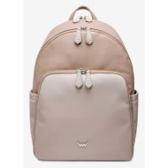vuch elwin backpack beige outer part - 100% polyurethane; inner part - 100% polyester