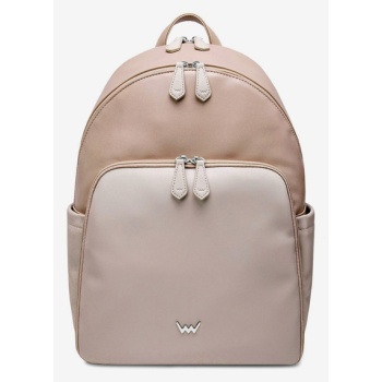 vuch elwin backpack beige outer part - 100% polyurethane;