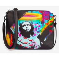 vuch beloved peace cross body bag black outer part - 100% polyurethane; inner part - 100% polyester