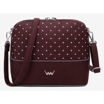 vuch cara dotty wine cross body bag red outer part - 100%