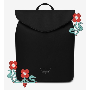 vuch joanna in bloom rosehip backpack black 100% artificial