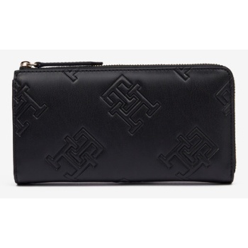 tommy hilfiger th refined large za mono wallet black σε προσφορά