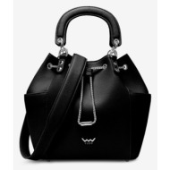 vuch vega black handbag black outer part - 100% polyurethane; inner part - 100% polyester