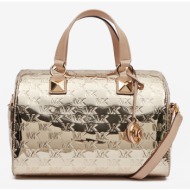 michael kors grayson duffle handbag gold tpu, polyurethane, polyester