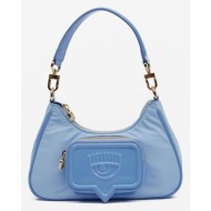 chiara ferragni eyelike pocket handbag blue polyurethane, textile