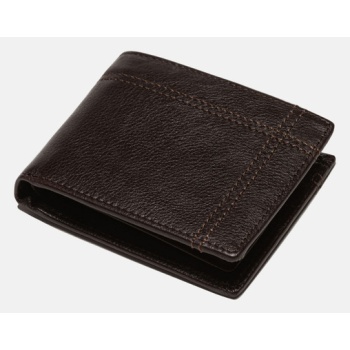 edoti wallet brown outer part - genuine leather; lining  σε προσφορά