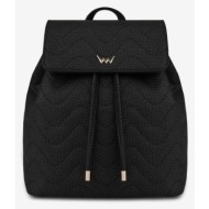 vuch amara black backpack black outer part - 100% polyurethane; inner part - 100% polyester