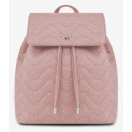 vuch amara pink backpack pink outer part - 100% polyurethane; inner part - 100% polyester