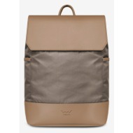 vuch darren backpack beige outer part - 50% polyurethane, 50% polyester; inner part - 100% polyester