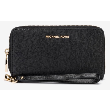 michael kors jet set wallet black 100% leather σε προσφορά