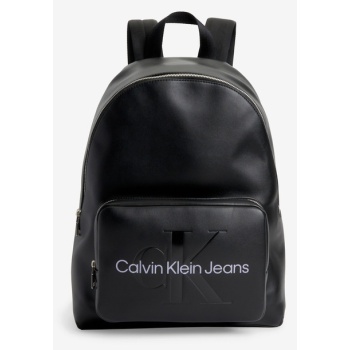 calvin klein jeans backpack black polyurethane