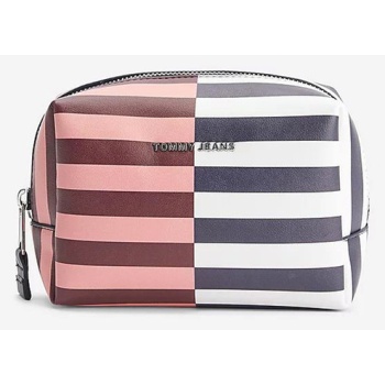 tommy jeans cosmetic bag pink 100% polyurethane σε προσφορά