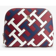 tommy hilfiger cosmetic bag red polyurethane